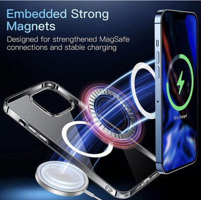 For Iphone 16 Pro Max 15 14 13 12 11 X Magsafe Magnetic Wireless Charging Case