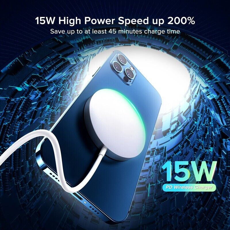 Genuine 15W Fast Wireless Charger for Apple Magsafe Iphone 16 15 14 13 12 Pro